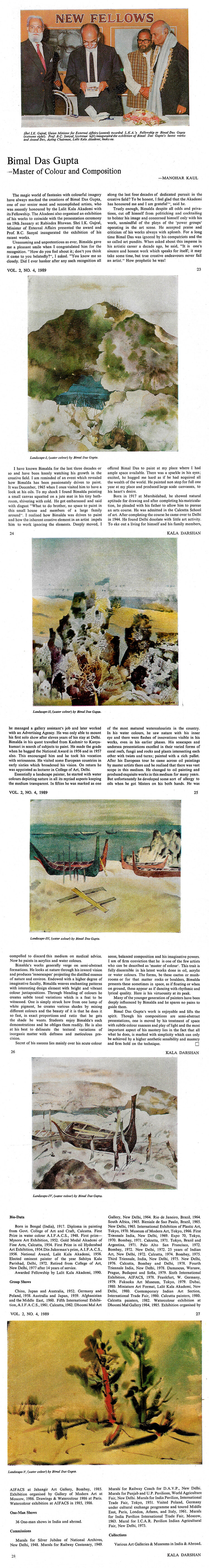 Bimal Das Gupta- renowned master painter