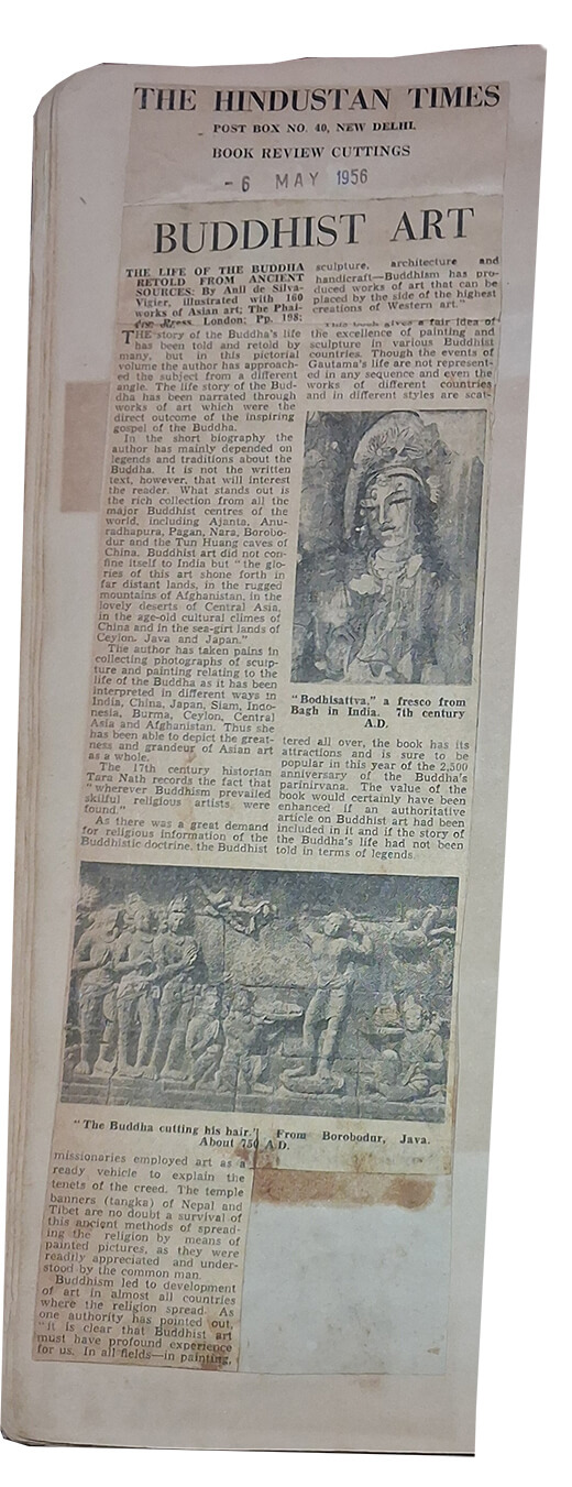 Book review by Manohar Kaul: BUDDHIST ART,
RETOLD FROM ANCIENT SOURCE