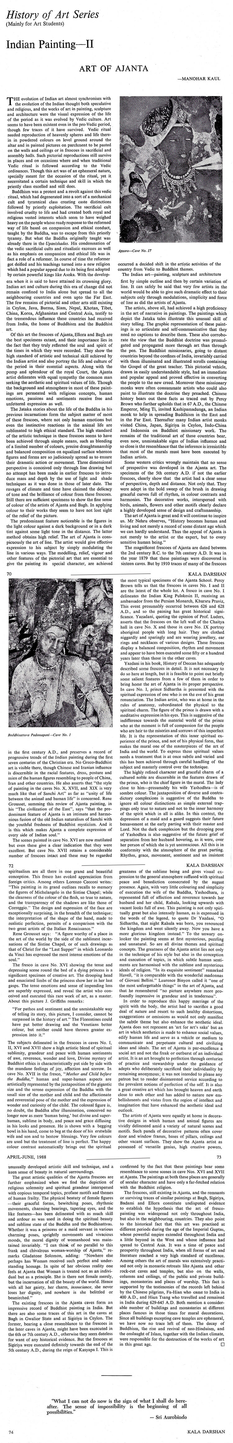 Art of Ajanta, History of Art series, maily for students