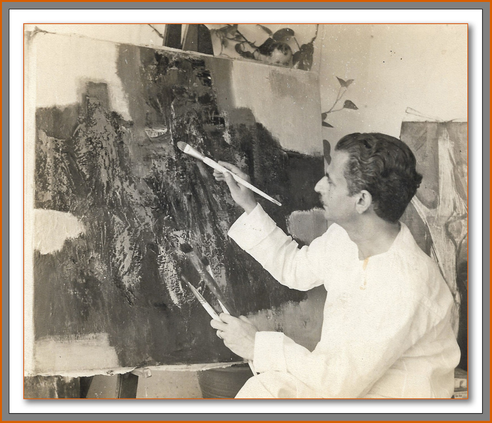 Manohar Kaul, painting oil on canvas