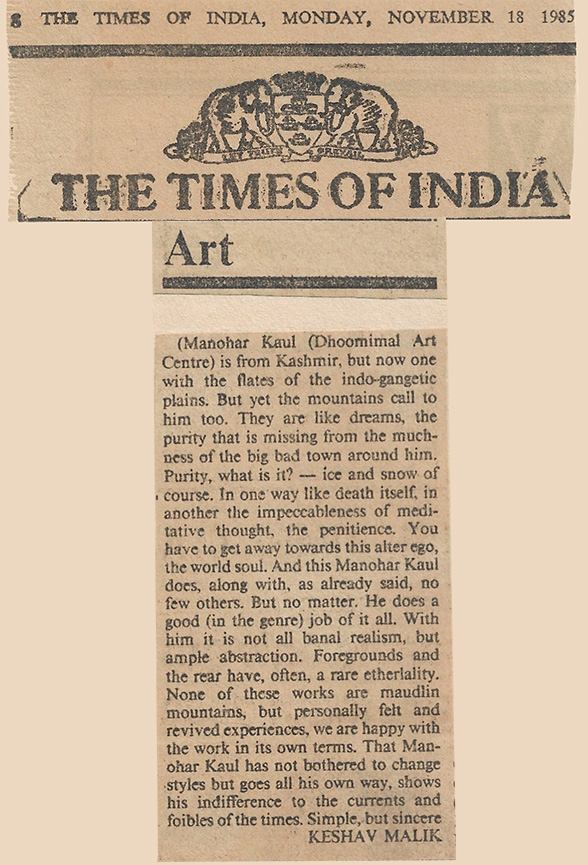 Press clipping from The Times of India
