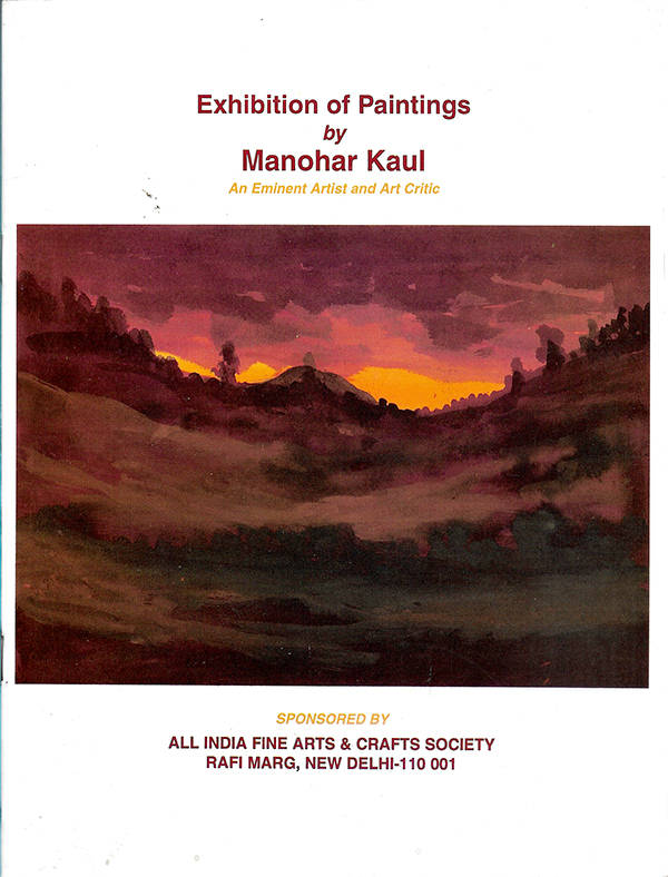 Catalogue page 1 – 1998 exhibition