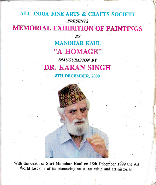 Catalogue page 1 – 2000 exhibition