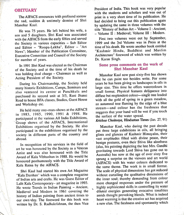 Catalogue page 2 – 2000 exhibition